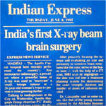 India's First X-Ray Beam Brain Surgery